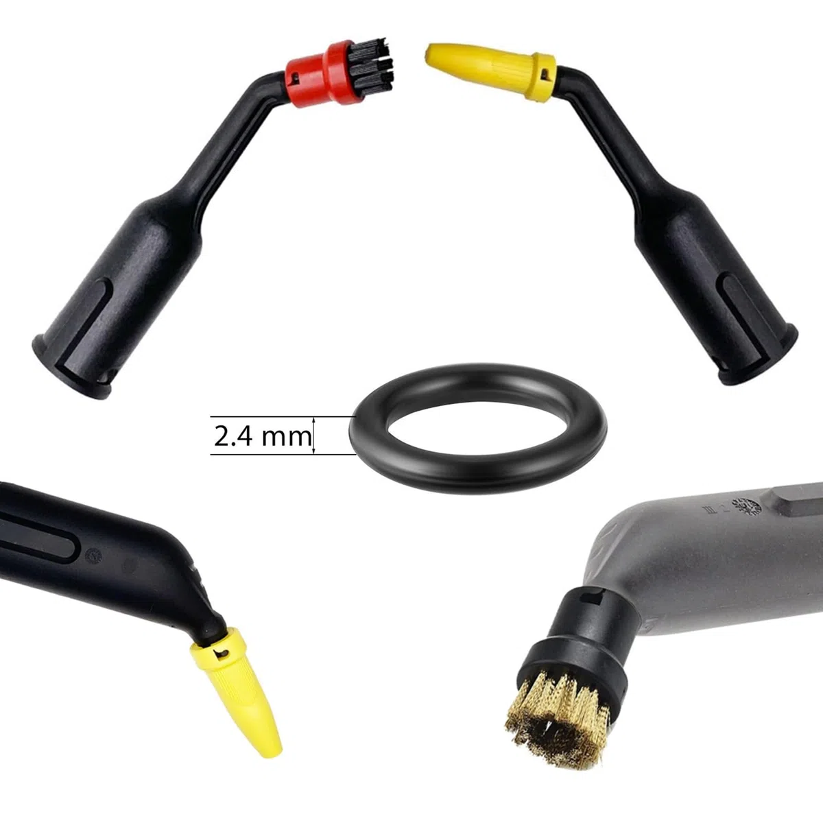 10 anillos de sellado de goma para Karcher SC2 SC3 SC4 SC5 CT10 piezas de limpiador de vapor (negro)