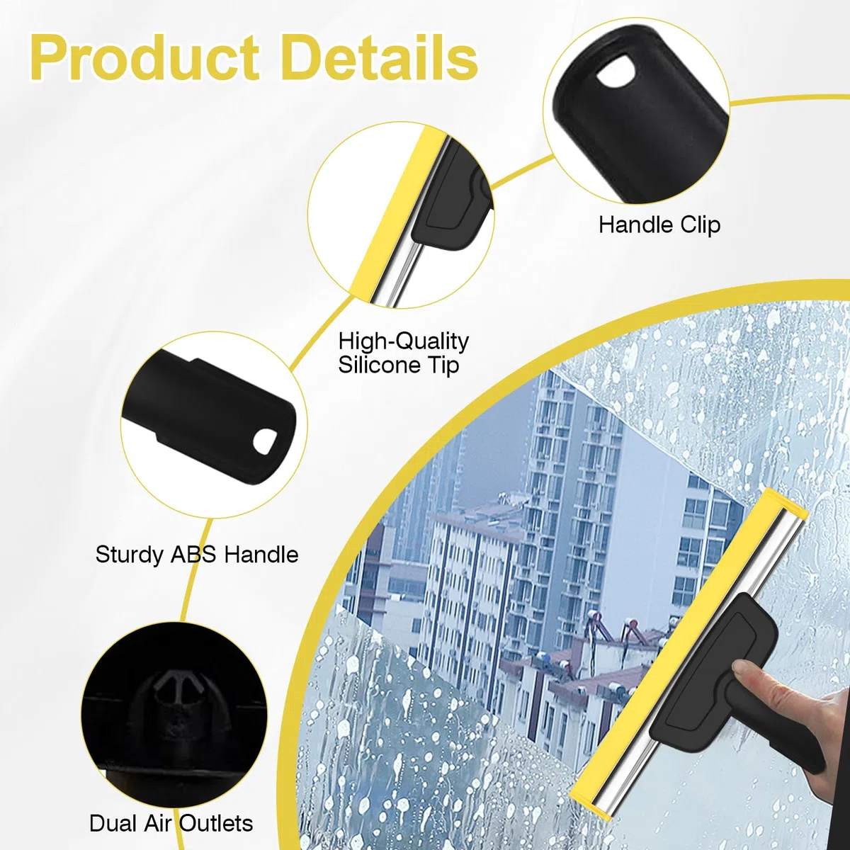 Boquilla de ventana para limpiador de vapor Karcher con juego de paños de microfibra, compatible con Kärcher SC1 SC2 SC3 SC4 SC5 SC7, accesorio de repuesto para limpieza sin rayas de vidrio, ventanas