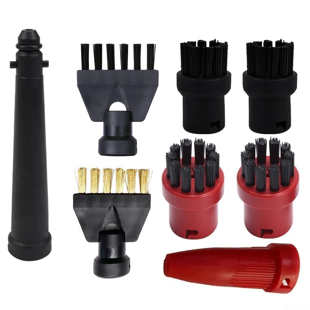 Mejora tu limpiador de vapor Karcher con este juego de accesorios de 8 piezas que incluye boquillas y cepillos