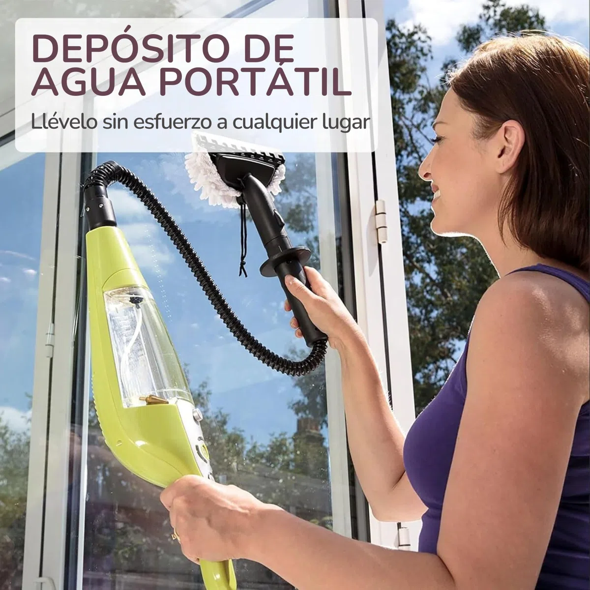 H2O HD Depósito de Agua de Repuesto para Mopa a Vapor – Tanque Sustituto Duradero y Verde – Compatible con H2O HD