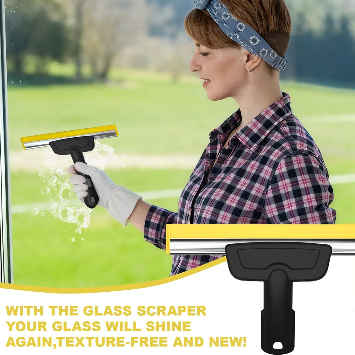 Boquilla de ventana para limpiador de vapor Karcher con juego de paños de microfibra, compatible con Kärcher SC1 SC2 SC3 SC4 SC5 SC7, accesorio de repuesto para limpieza sin rayas de vidrio, ventanas