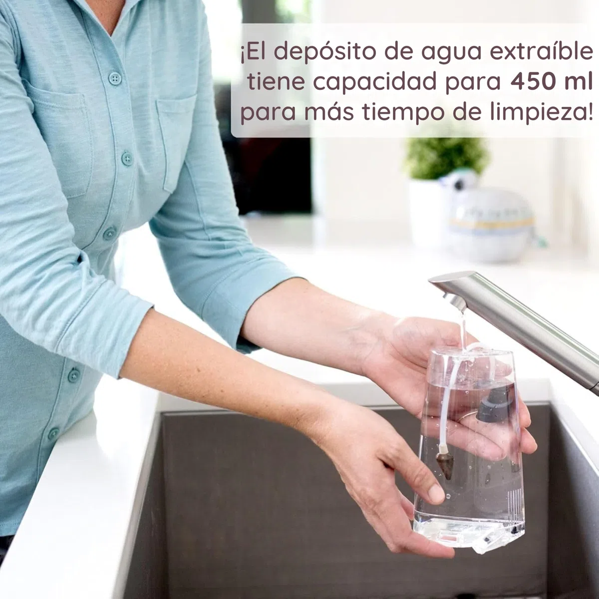 H2O HD Depósito de Agua de Repuesto para Mopa a Vapor – Tanque Sustituto Duradero y Verde – Compatible con H2O HD