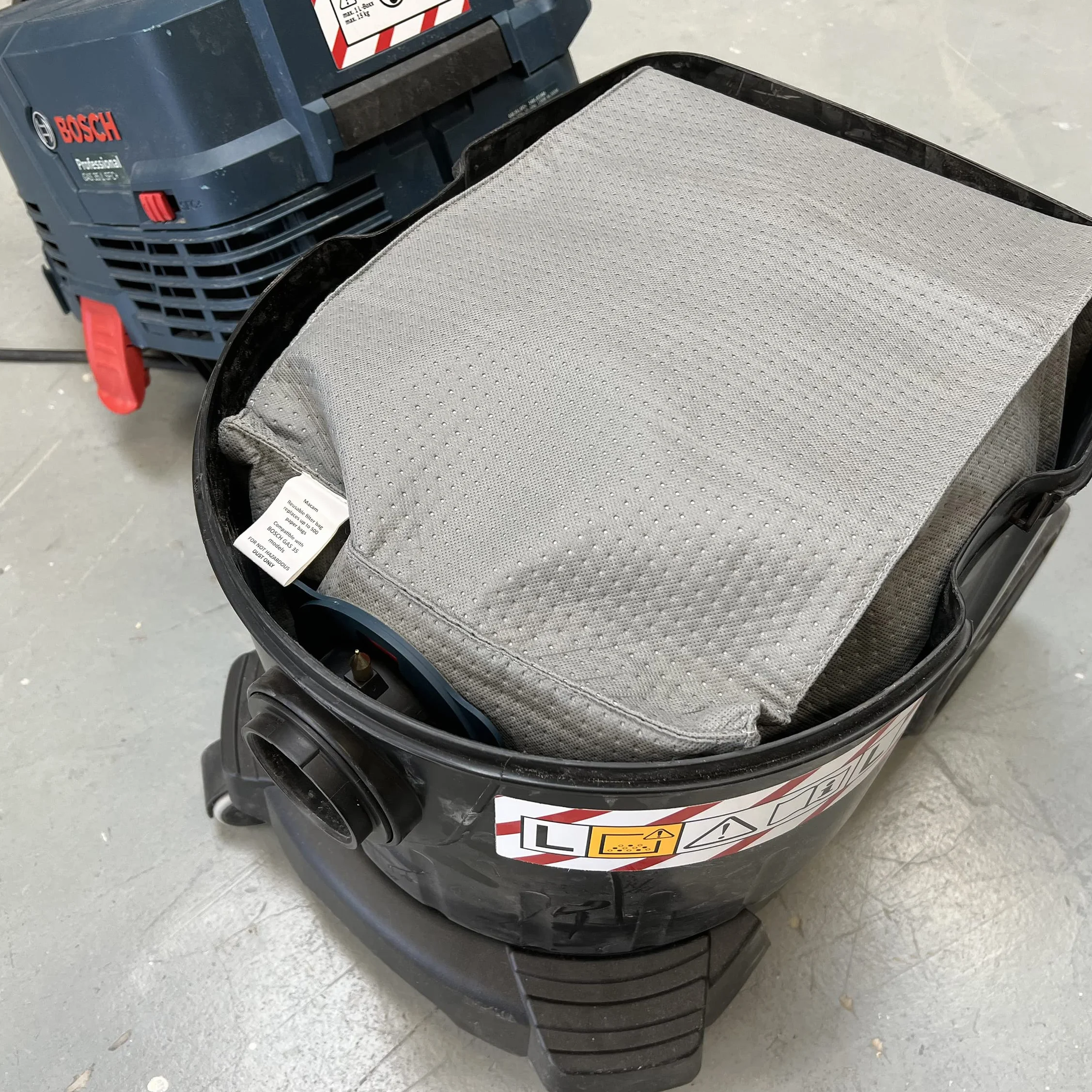 Macam Bolsa para polvo reutilizable compatible con aspiradoras Bosch GAS 35